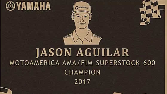 Solarmax Sponsored Rider Jason Aguilar Inducted onto Yamaha's Wall of Champions